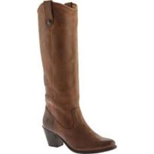 Frye Boots Jackie Button Cognac 9M